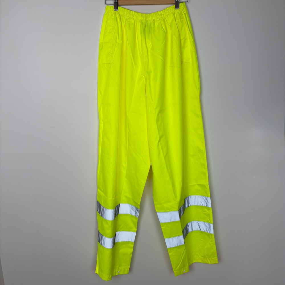 PIP Men Reflective Tape Hi-Vis Safety Rain Pants Sz 2XL/3XL Neon Yellow Gorpcore